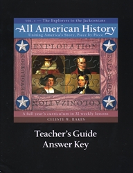 All American History Volume I - Teacher's Guide/Answer Key