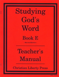 Studying God's Word E - Answer Key