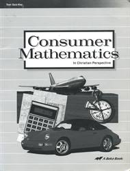 Consumer Mathematics - Test/Quiz Key