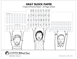 Handwriting Without Tears Gray Block Paper