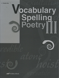 Vocabulary, Spelling, Poetry III - Quiz Key (old)