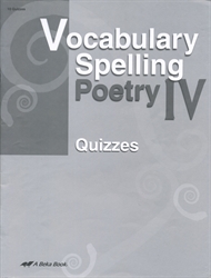 Vocabulary, Spelling, Poetry IV - Quiz Book (old)