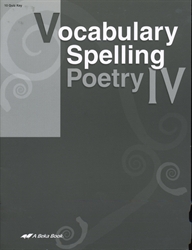 Vocabulary, Spelling, Poetry IV - Quiz Key (old)