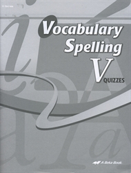 Vocabulary, Spelling, Poetry V - Quiz Book (old)