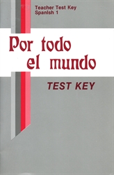 Spanish 1 - Test Key (old)
