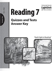 Christian Light Reading -  LightUnit 7 Quiz and Test Answer Key