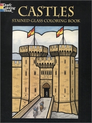 Castles Stained Glass - Coloring Book