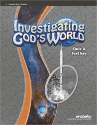 Investigating God's World - Quiz & Test Key