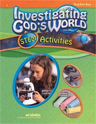 Investigating God's World - STEM Activities Key