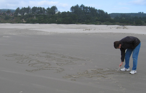 Sand Calligraphy