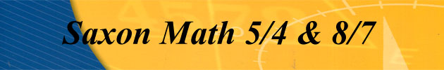 Saxon Math 5/4 - 8/7