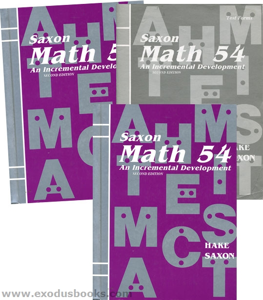 Saxon Math 54 Home Study Kit old Exodus Books Saxon math 54 home study kit old exodus books