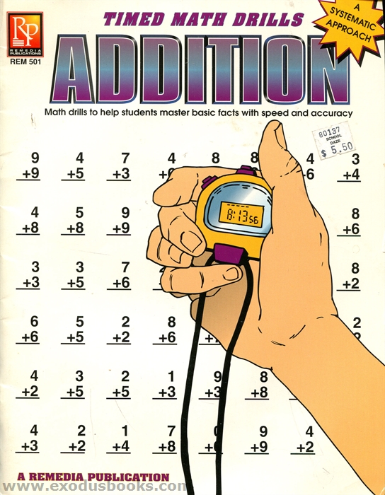 Timed Math Drills: Addition - Exodus Books