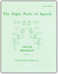 Eight Parts of Speech: English Worksheets Grades 3-5 - Teacher's Manual