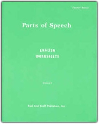 Parts of Speech: English Worksheets Grades 6-8 - Teacher's Manual