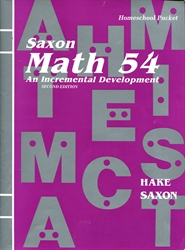 Saxon Math 5/4 - Home Study Packet (Answer Key) (old)