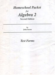 Saxon Algebra 2 - Test Forms (old)