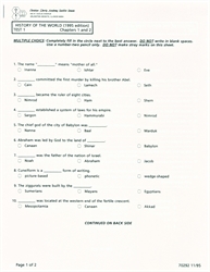 History of the World - Tests (old)