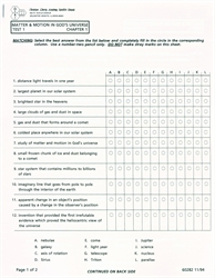 Matter & Motion in God's Universe - CLP Tests (really old)