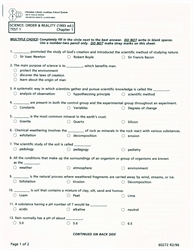 Science: Order & Reality - CLP Tests (old)
