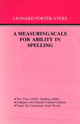 Measuring Scale for Ability in Spelling
