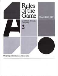 Rules of the Game Book 2 Teacher key
