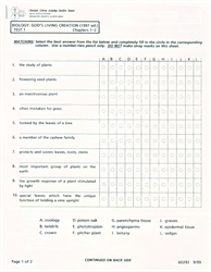 Biology: God's Living Creation - CLP Tests (old)