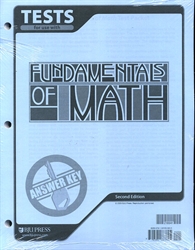 Fundamentals of Math - Tests Answer Key (old)