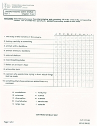 Understanding God's World - CLP Tests (really old)
