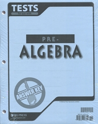 Pre-Algebra - Tests Answer Key (old)