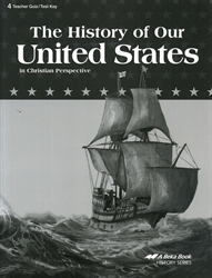 History of Our United States - Test/Quiz Key (old)