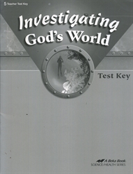 Investigating God's World - Test Key