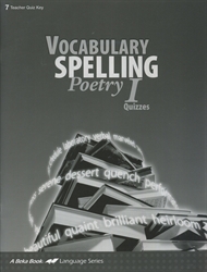 Vocabulary, Spelling, Poetry I - Quiz Key (old)