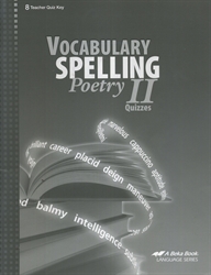 Vocabulary, Spelling, Poetry II - Quiz Key (old)