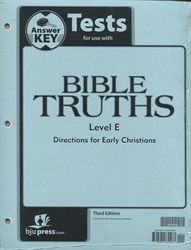 Bible Truths Level E - Tests Answer Key