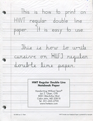 HWT Narrow Double Line Notebook Paper (100 sheets)
