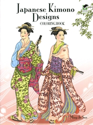 Japanese Kimono Designs - Coloring Book