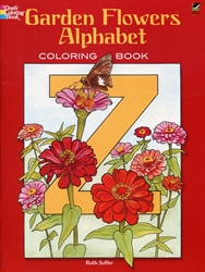 Garden Flowers Alphabet - Coloring Book