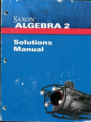 Saxon Algebra 2 - Solution Manual