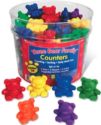 Three Bear Family Rainbow Counters