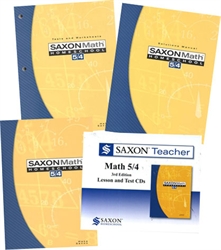 Saxon Math 5/4 - Home School Bundle with Teacher CD