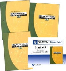 Saxon Math 6/5 - Home School Bundle with Teacher CD
