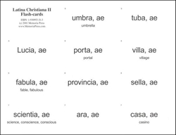 Latina Christiana Book II - Flashcards