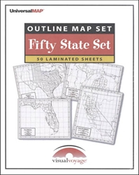 Fifty State Outline Map Set