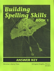 Building Spelling Skills Book 1 - Answer Key
