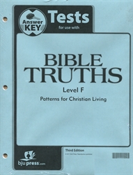 Bible Truths Level F - Tests Answer Key