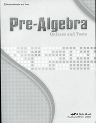 Pre-Algebra - Test/Quiz Book (old)