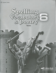 Spelling, Vocabulary, Poetry 6 - Test Book