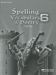 Spelling, Vocabulary, Poetry 6 - Test Key