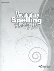 Vocabulary, Spelling, Poetry III - Quiz Book